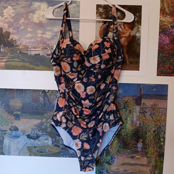 Nicole Miller Other - 👗Nicole Miller Size L Floral One-Piece Swimsuit